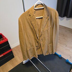 EU 50 Barena Venezia Blazer Jacket Sportcoat Tan cotton/linen blend